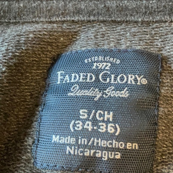 Faded Glory Gray Sweatshirt Hoodie Relaxed Fit - Picture 3 of 5